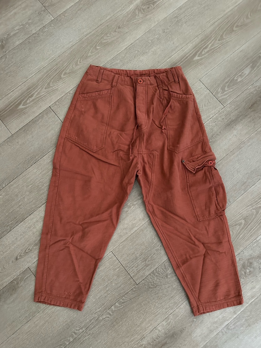 Free People Bay to Breakers Baggy Harem Cargo Barrel Pants
